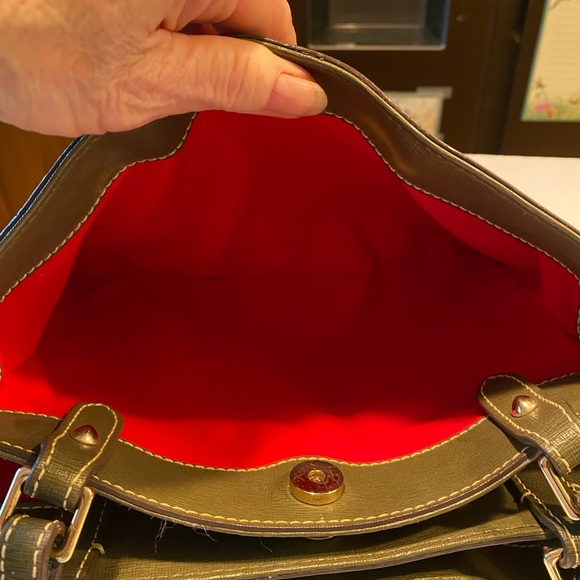 DB Flynn Green Saffiano Leather Shoulderbag Satchel - Picture 6 of 9